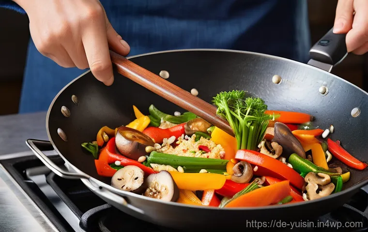 아시아 채식 요리  토마토 소스 볶음밥 레시피 - **Prompt:** A vibrant, close-up shot of a steaming bowl of "Gebratener Reis mit Tomaten-Kick" (Fried...